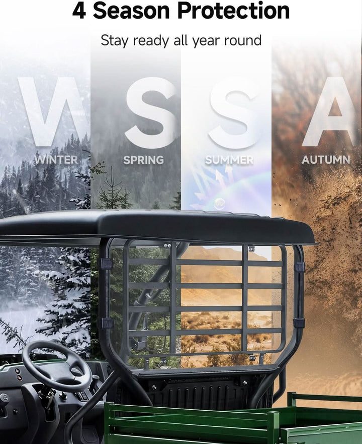 UTV Rear Windshield For Kawasaki Mule SX - Kemimoto
