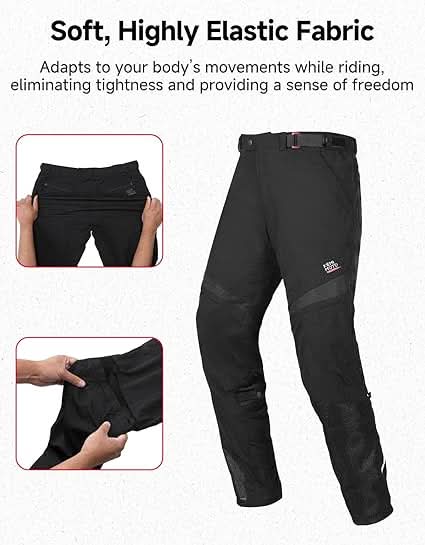 Motorcycle Pants for Men with CE Armor Pockets