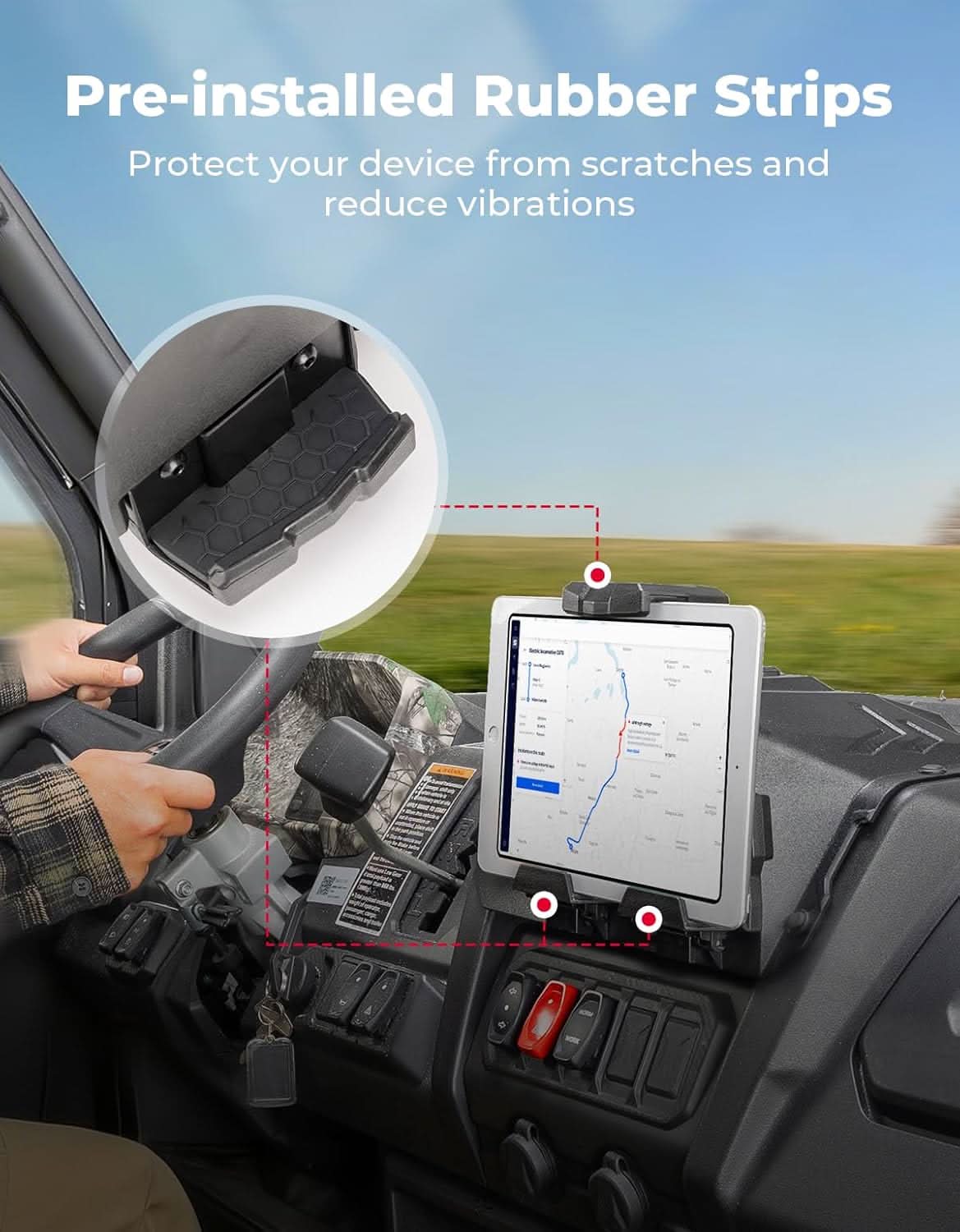 UTV Tablet Holder For CFMOTO UFORCE 1000/1000 XL - Kemimoto