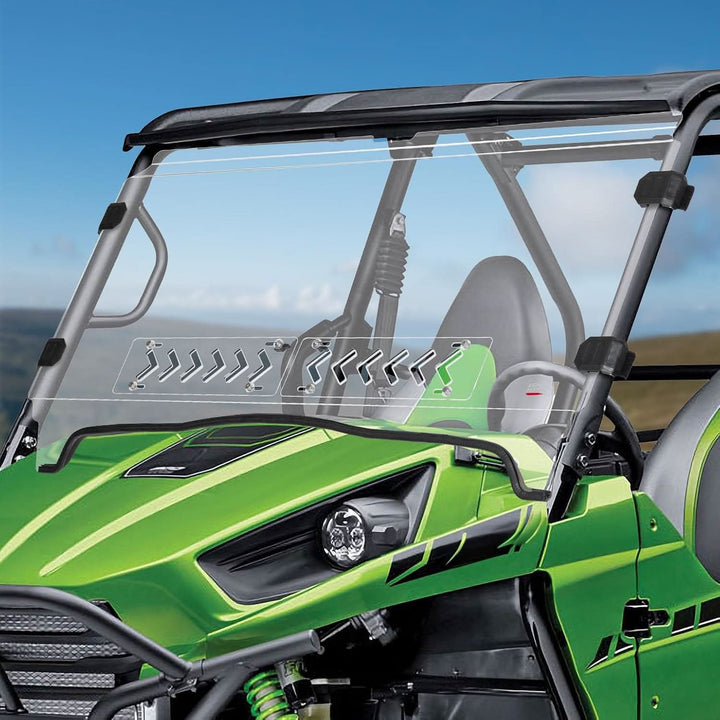 UTV Vented Front Windshield For Kawasaki Teryx 2012-2015