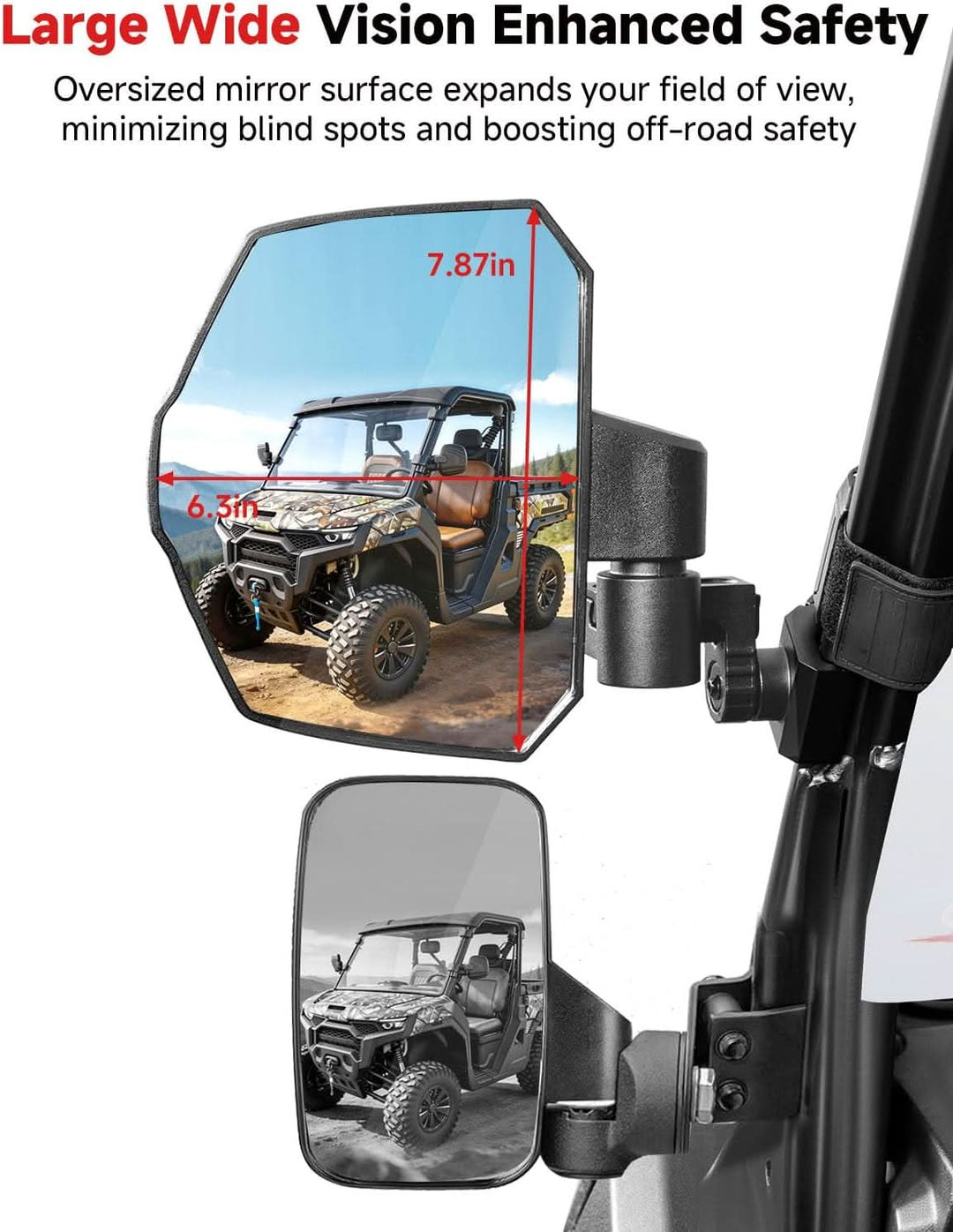 UTV Side Mirrors For Polaris|Can-Am| CFMOTO - Kemimoto