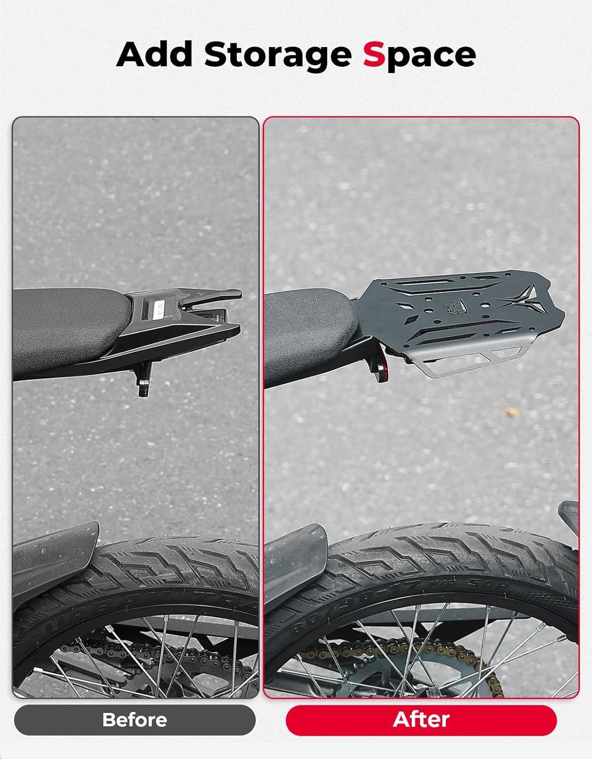 Motorcycle Rear Rack for Talaria X3 - Kemimoto
