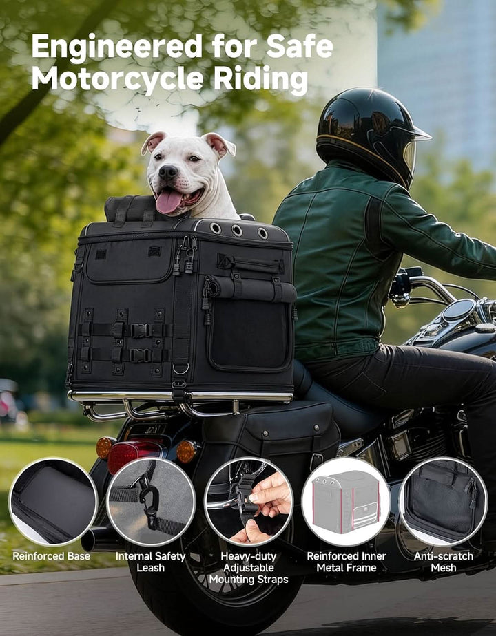 Motorcycle Dog Carrier for Medium Dogs