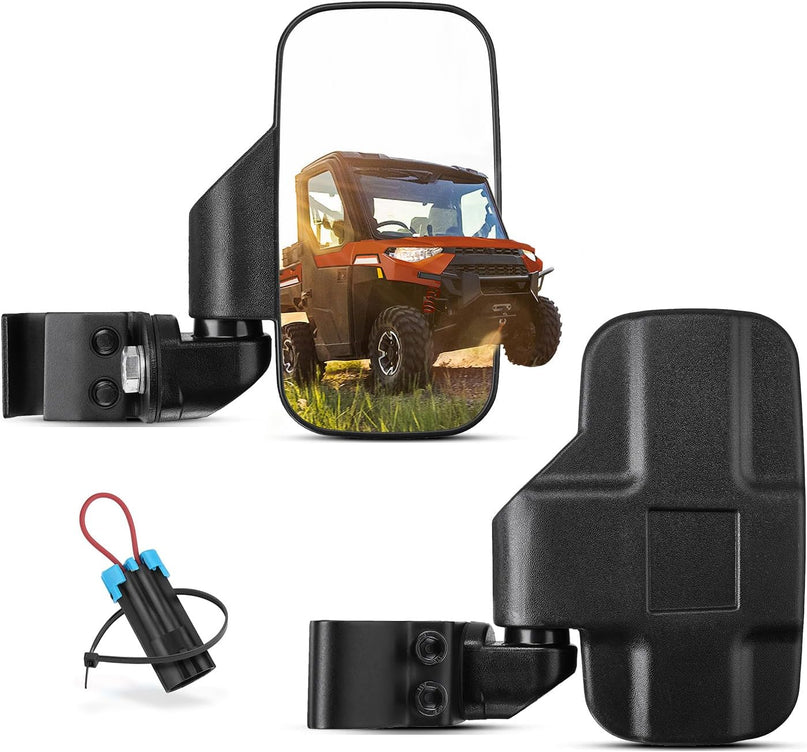 Side Mirrors for Polaris Ranger/ General, Can-Am Trail/ Defender - Kemimoto
