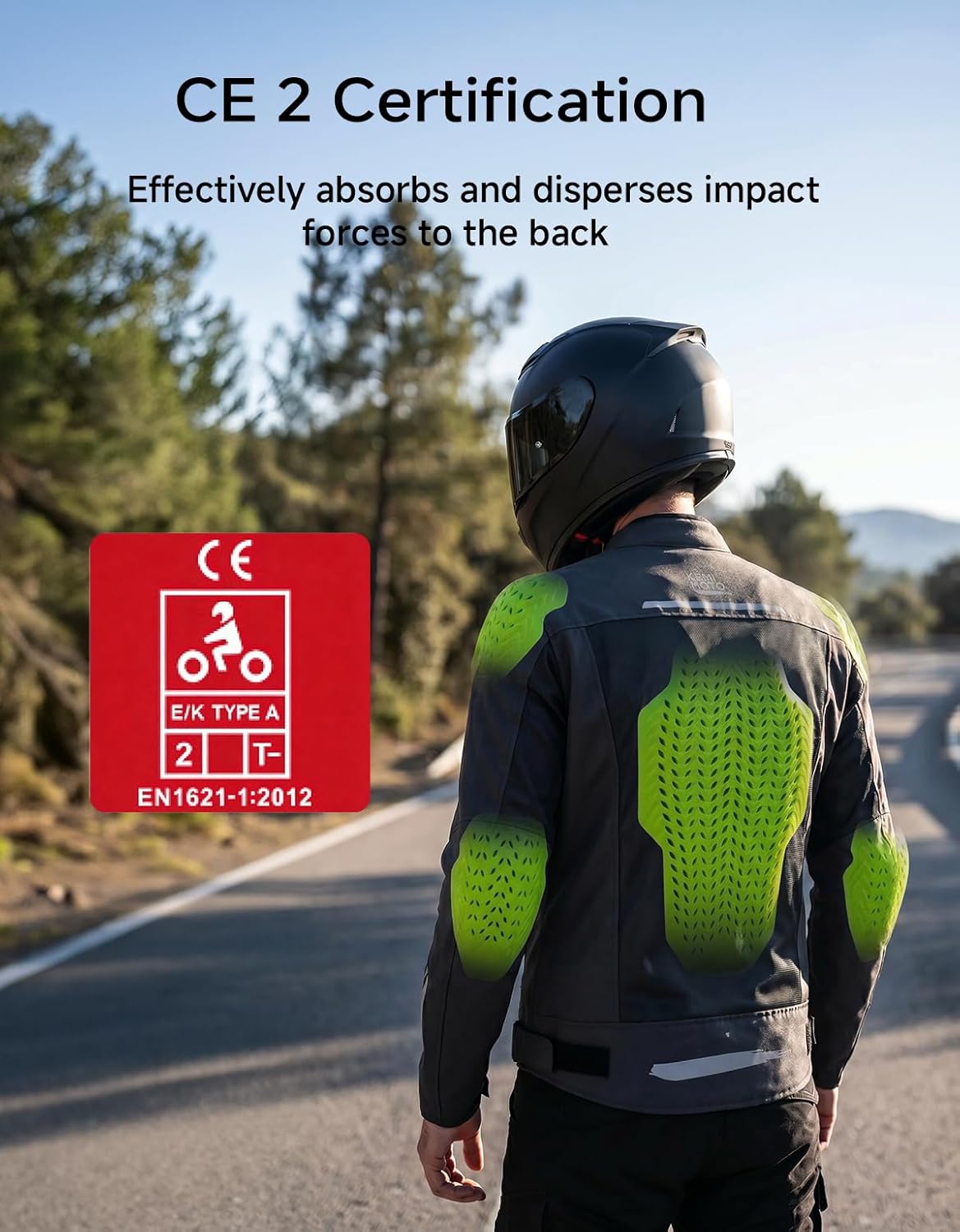 KEMIMOTO CE 2 Pads Fit for Motorcycle Jacket Rebound Material
