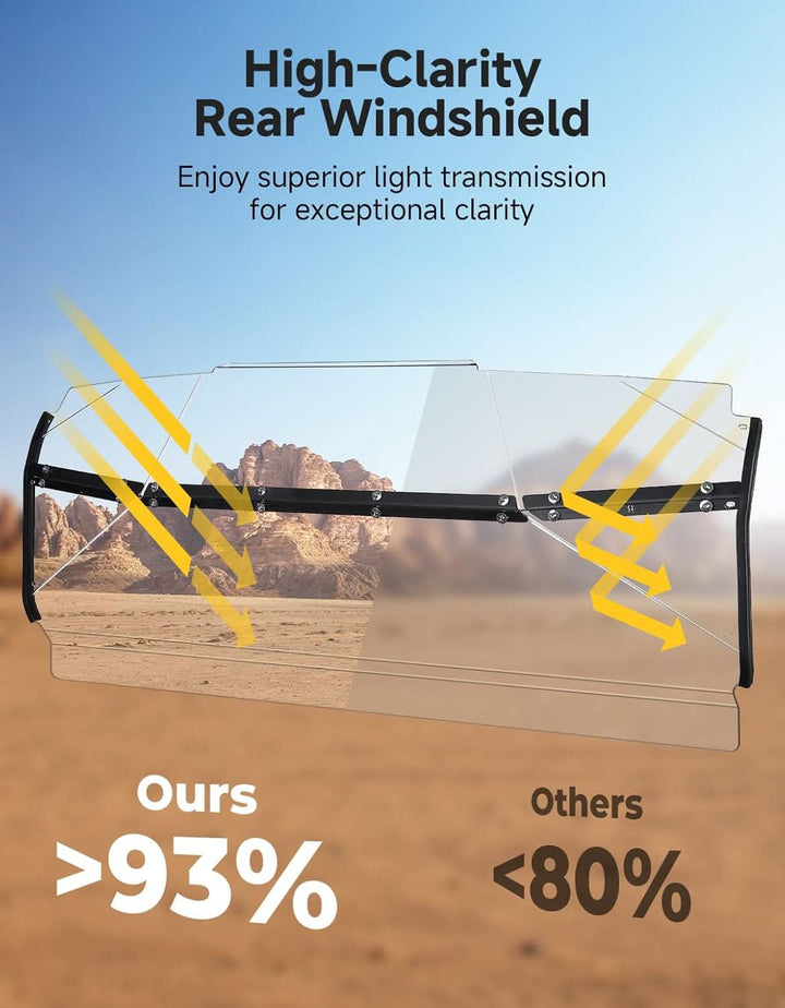 UTV Rear Windshield For Yamaha Viking - Kemimoto