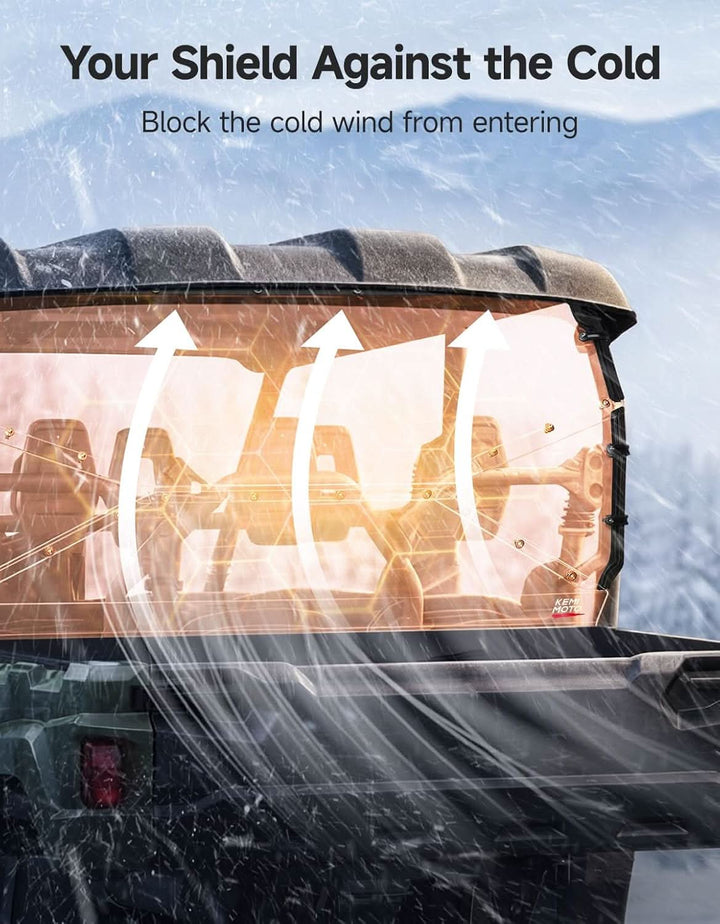 UTV Rear Windshield For Yamaha Viking - Kemimoto