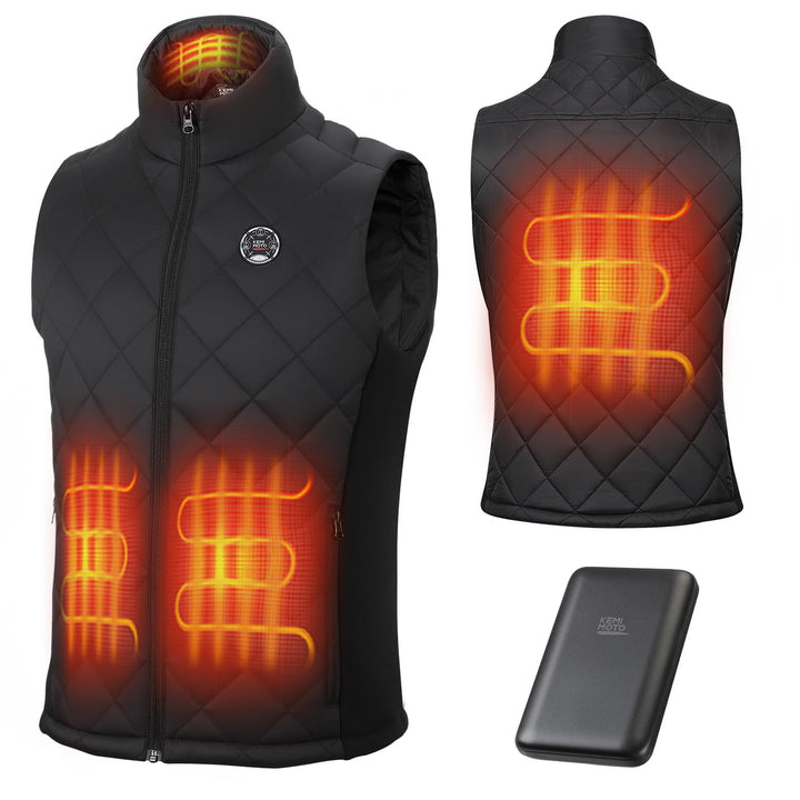 Women’s Heated Quilted Vest with APP Control & 10000mAh Battery Pack