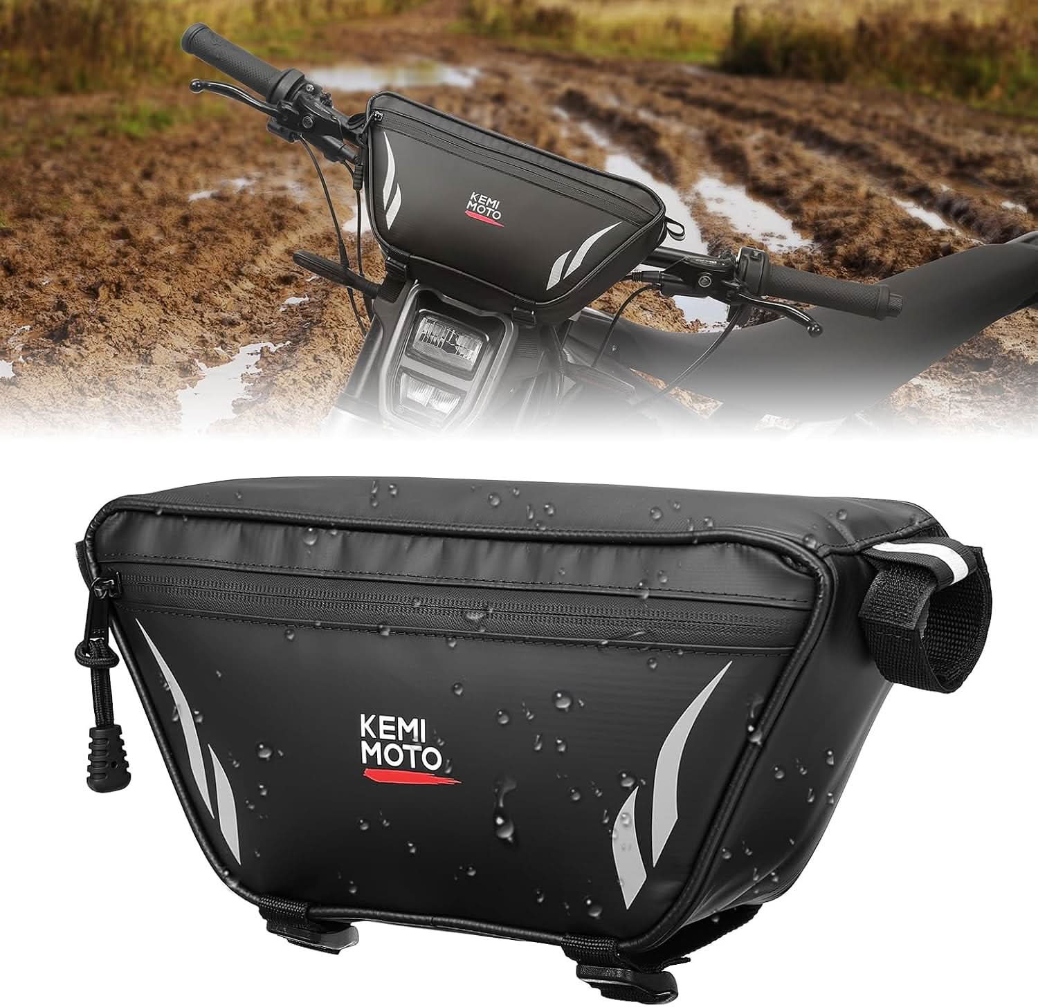 Waterproof Handlebar Bag for Electric Dirt Bike & Motorcycle