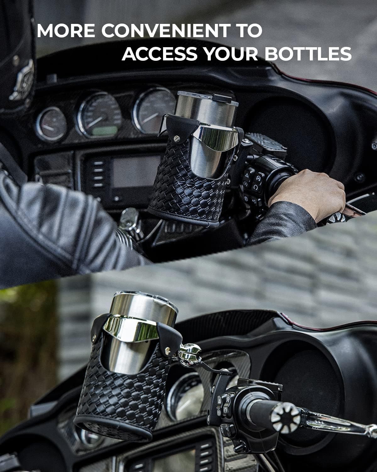 Motorcycle Cup Holder with Perch Mount - Kemimoto