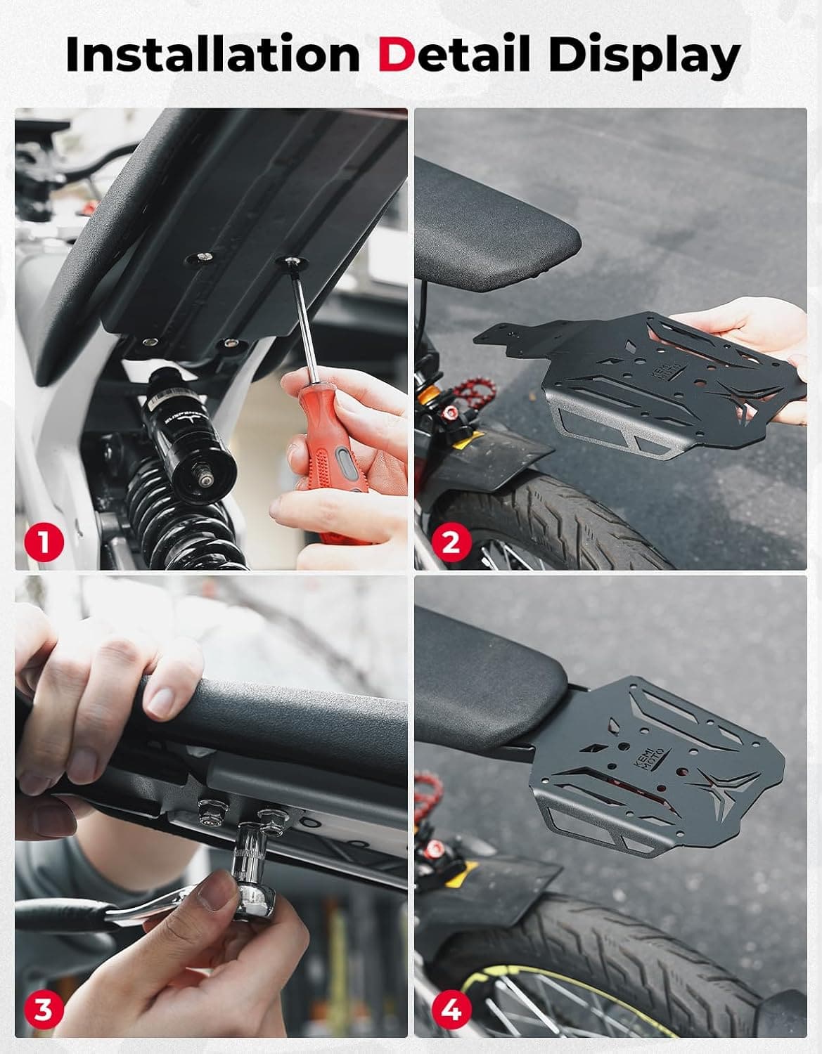 Motorcycle Rear Rack for Talaria X3 - Kemimoto