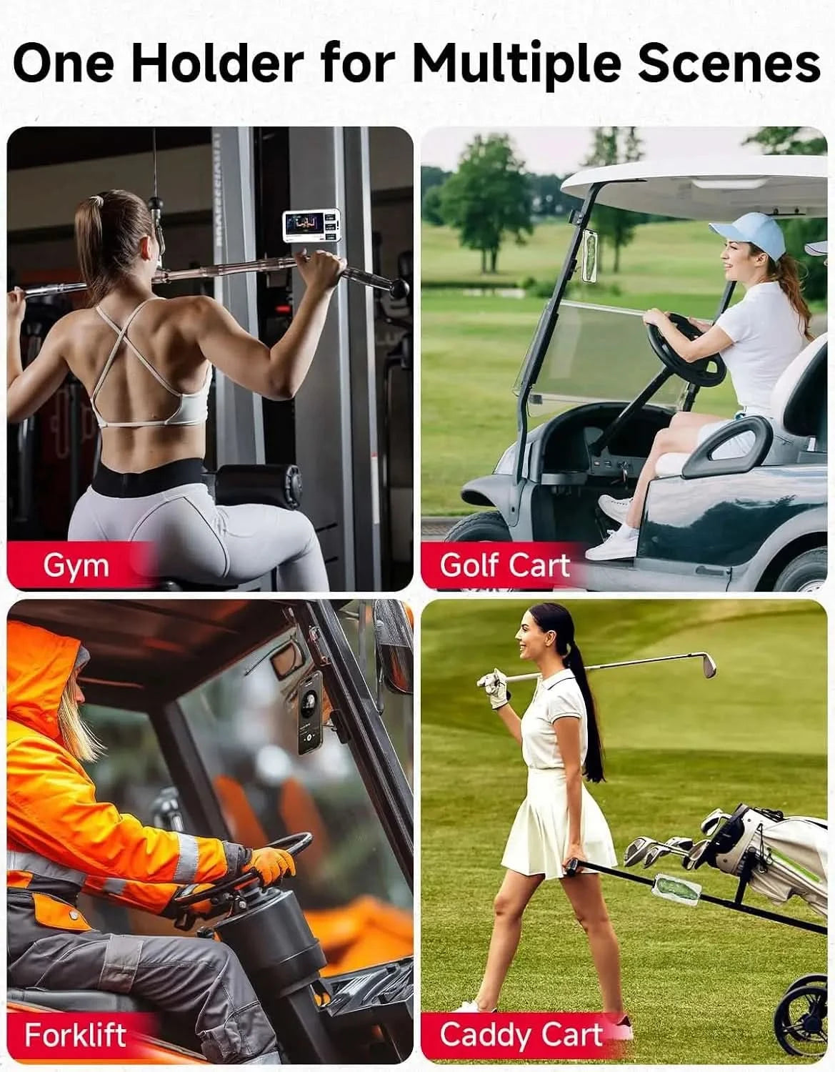 Magnetic Golf Cart Phone Holder for iPhone/Galaxy & More Cellphone