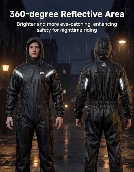 KEMIMOTO Motorcycle Rain Suit Waterproof Full Body