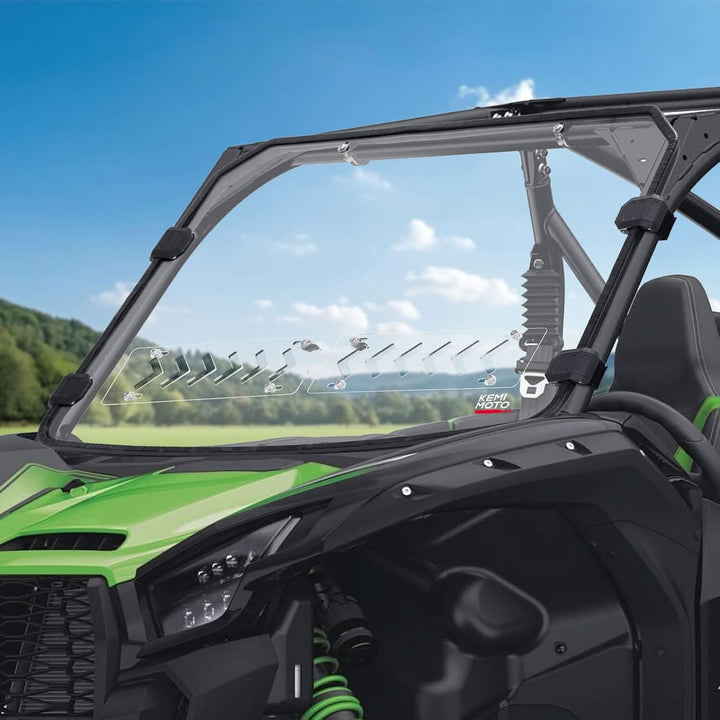 Vented Front Windshield For Kawasaki Teryx KRX 1000 - Kemimoto