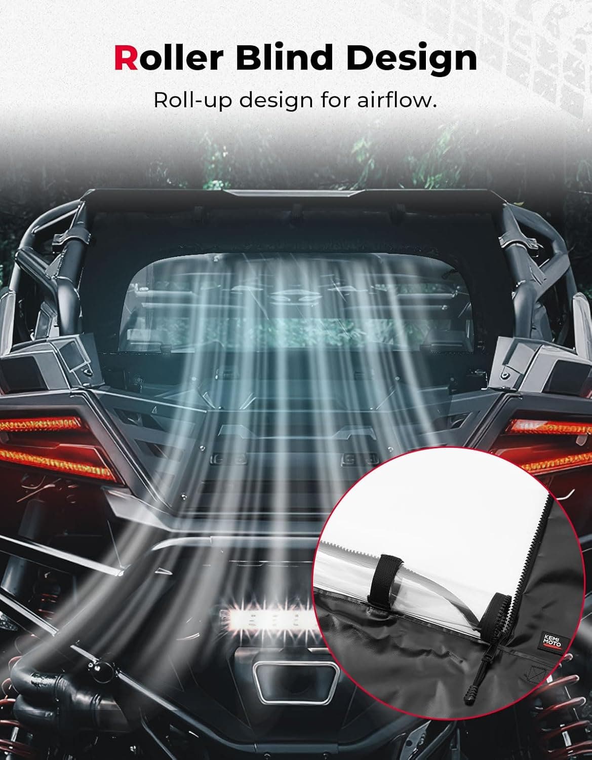 Soft Rear Windshield for Polaris RZR PRO R/ R4 2022-2024 - Kemimoto