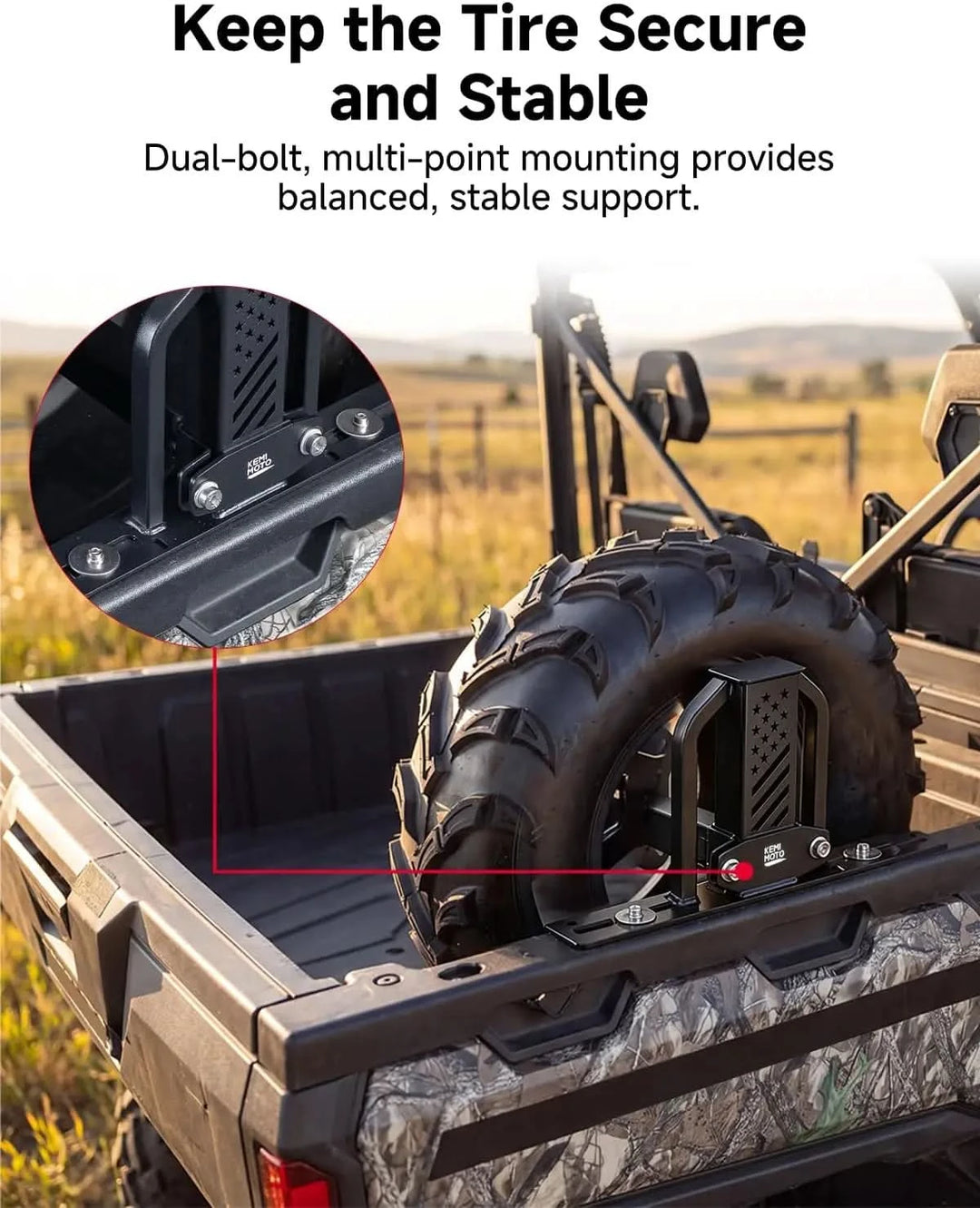 Spare Tire Mount For CFMOTO UFORCE 1000/XL/U10 Pro