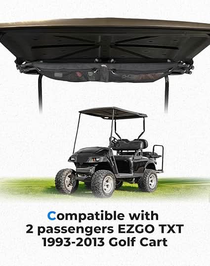 Golf Cart Overhead Storage Bag for 2-Passenger EZGO TXT 1993-2013 - Kemimoto