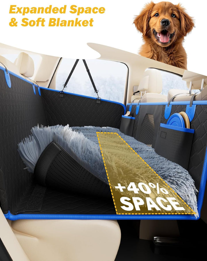 JOYTUTUS Back Seat Extender for Dogs with Dog Bed Mat - Kemimoto