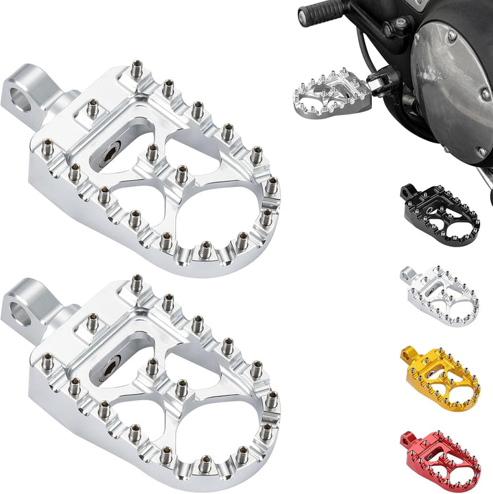 Motorcycle silver Foot pegs for Dyna Sportster Iron 883 - Kemimoto