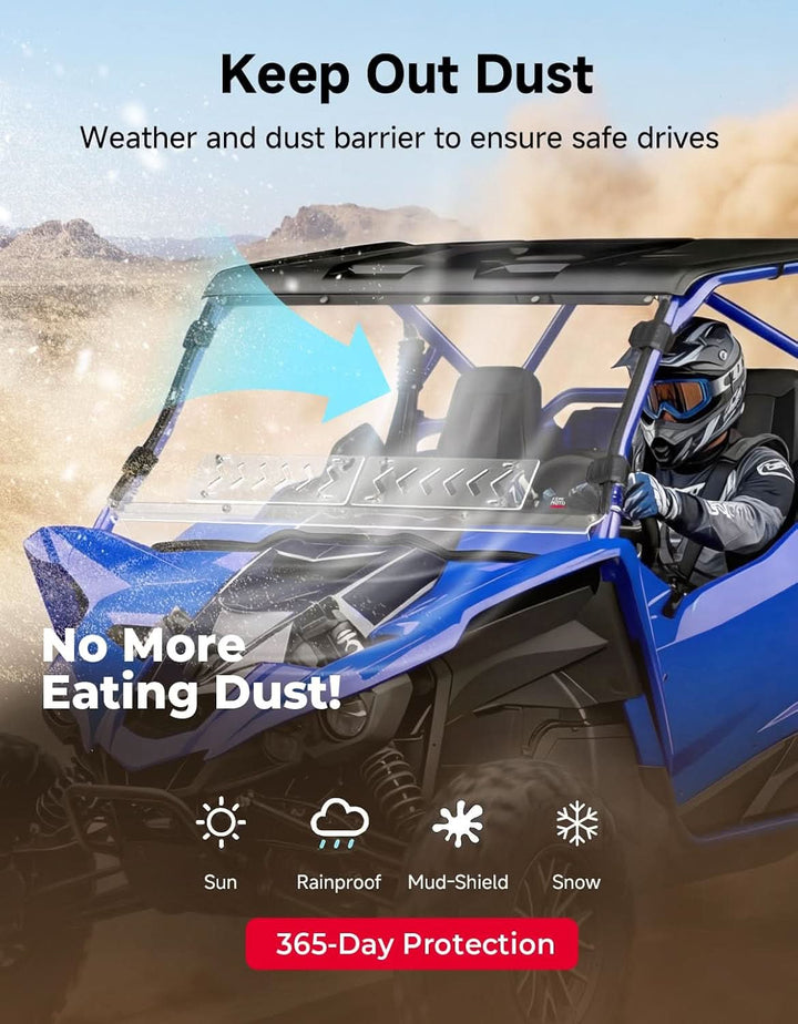 UTV Vented Windshield For YAMAHA YXZ