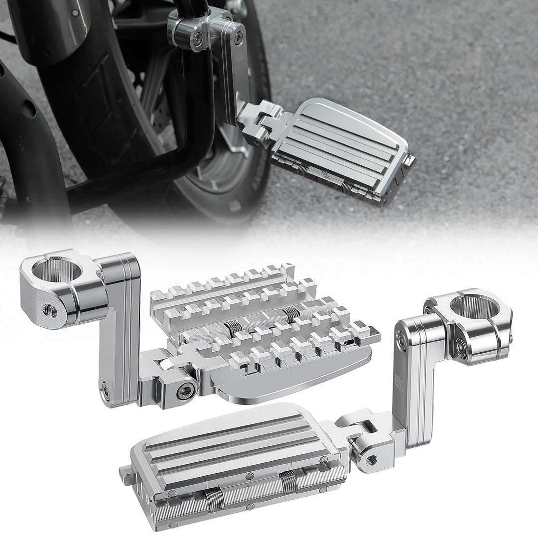CNC Highway Pegs For 1.25" Motorcycle Engine Guard