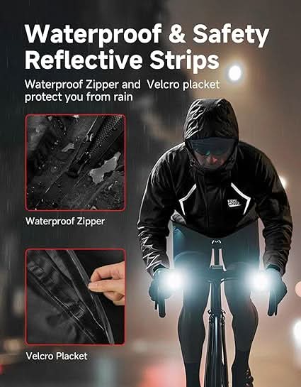 Lightweight Waterproof Jacket for Cycling & Running - Kemimoto