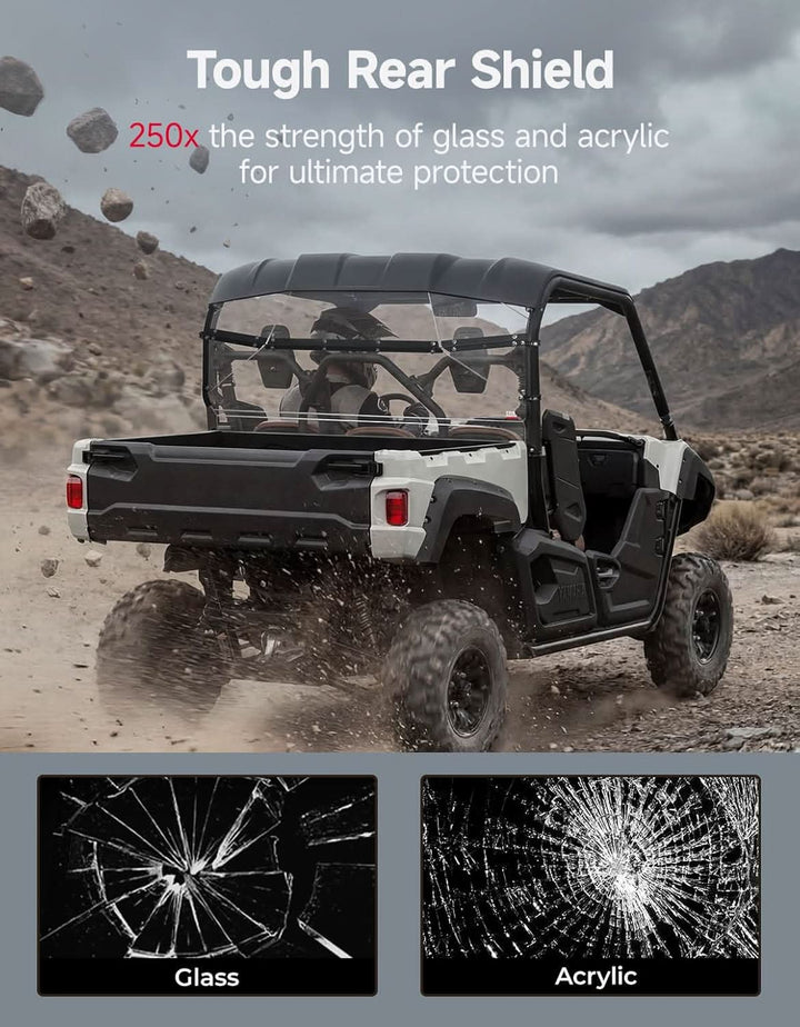 UTV Rear Windshield For Yamaha Viking - Kemimoto