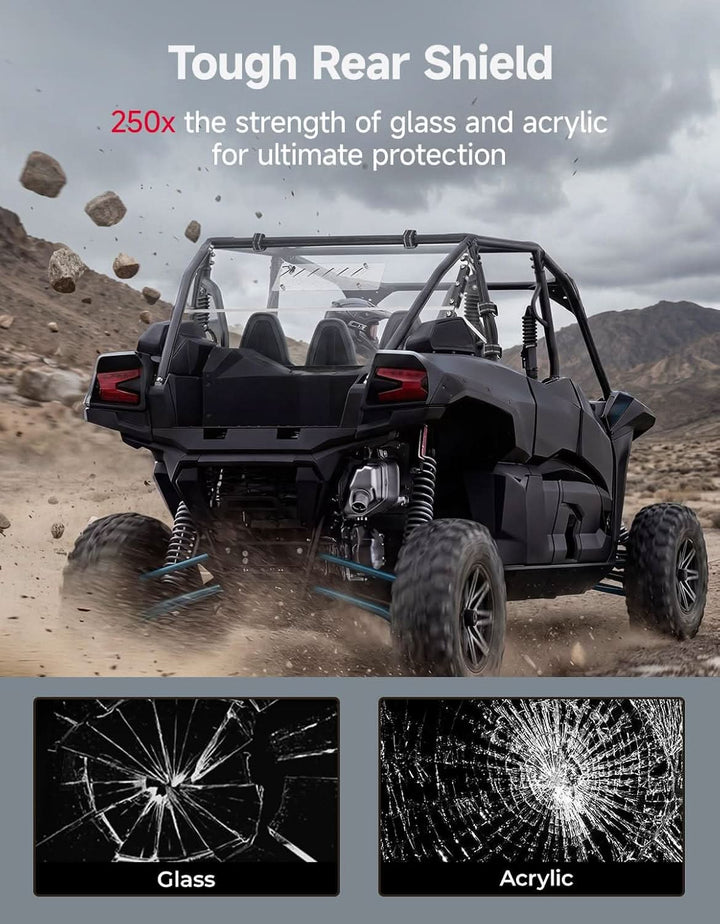 UTV Sliding Rear Windshield For Kawasaki Teryx KRX 4 1000