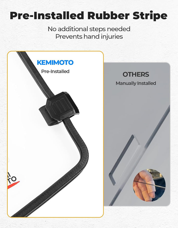 2-IN-1 Vented Windshield for Polaris Ranger XP 900/XP 1000/Crew 2014-2025 - Kemimoto