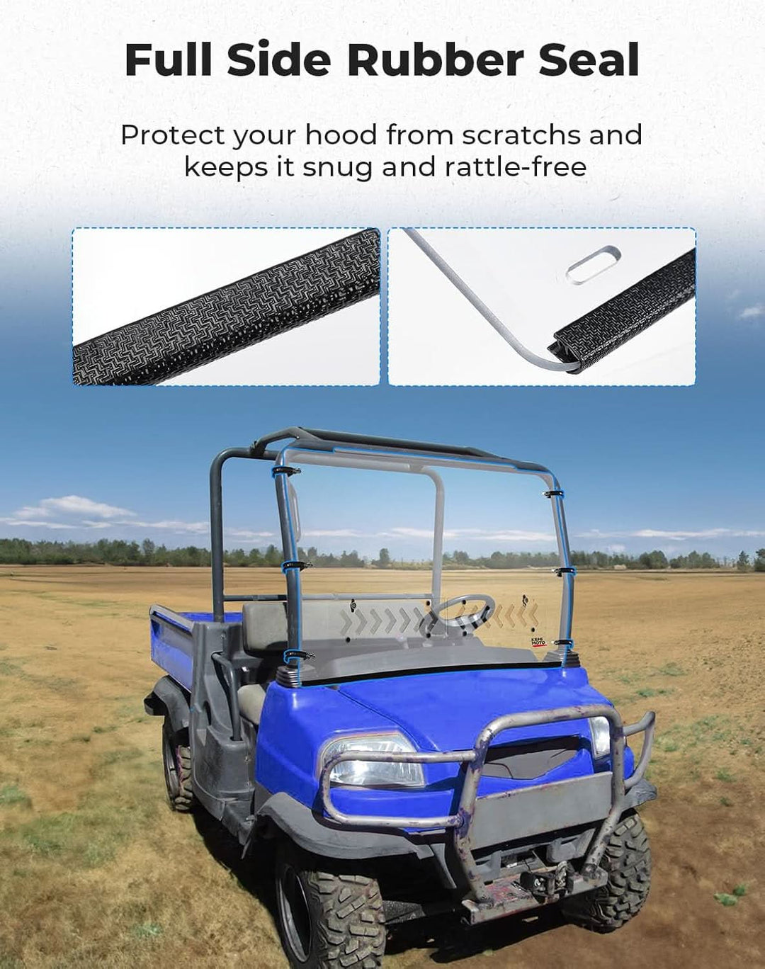 Front Windshield with Vent For Kubota RTV X900/ X1120 - Kemimoto