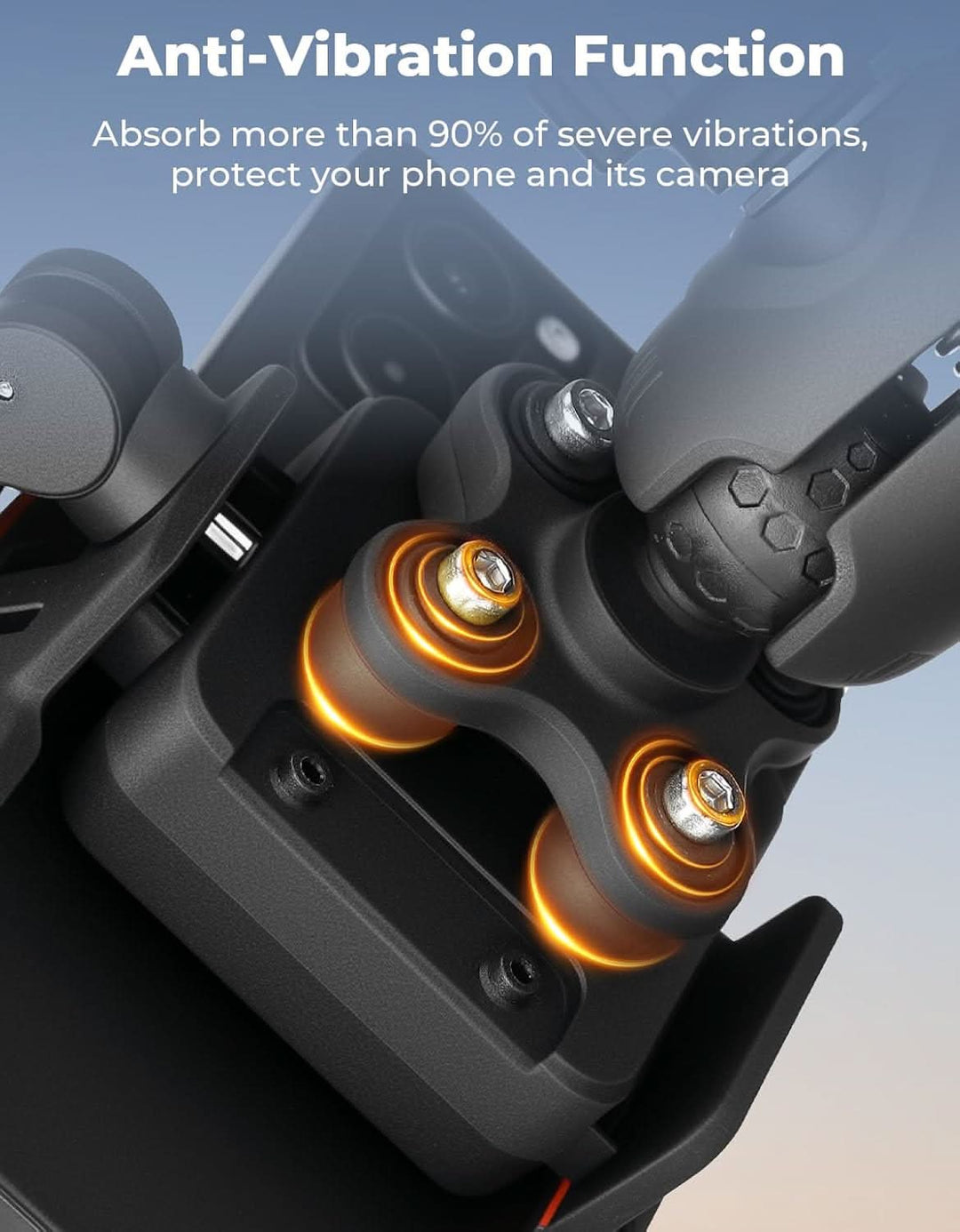 KEMIMOTO Anti-Vibration Phone Mount for ATV|Motorcycle|Bike - Kemimoto