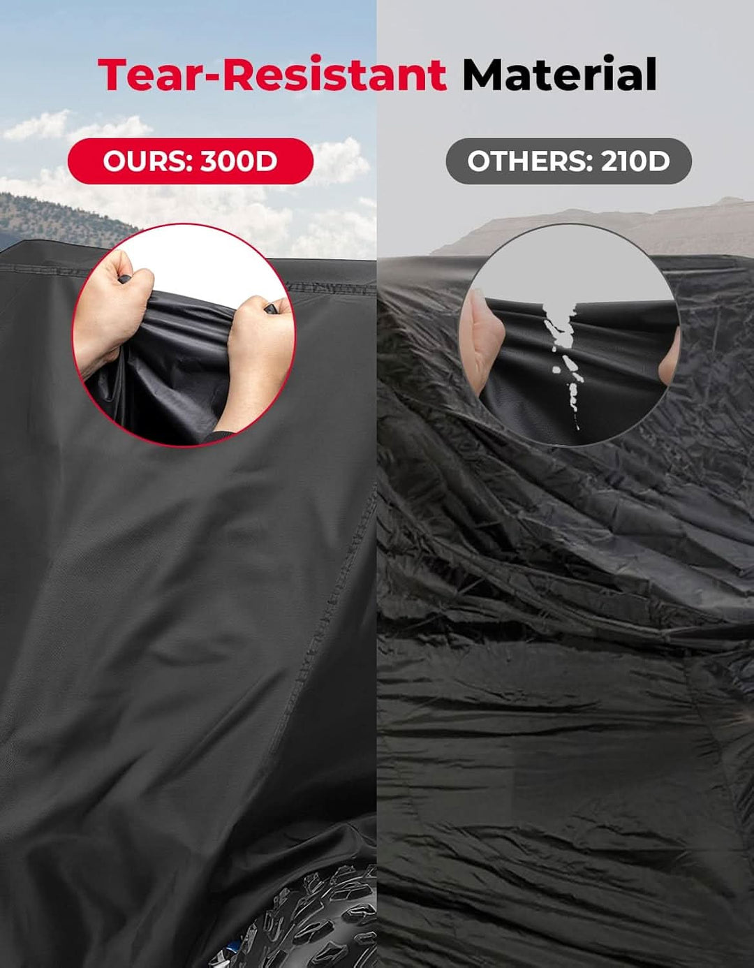Universal ATV Cover Waterproof for Raptor 700, YFZ 450R, Can-Am, Kawasaki, CFMOTO - Kemimoto