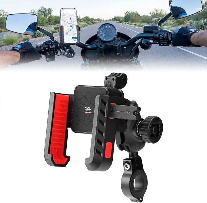 KEMIMOTO Anti-Vibration Phone Mount for ATV|Motorcycle|Bike - Kemimoto