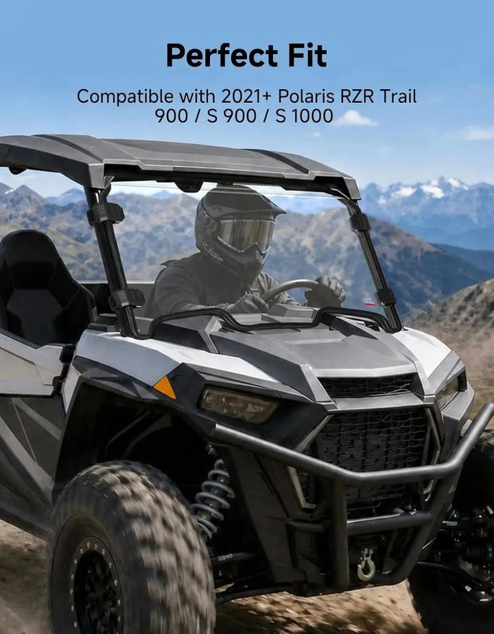 Front Windshield High-Light Anti-Scratch for Polaris RZR Trail 900 / S 900 / S 1000 2021+