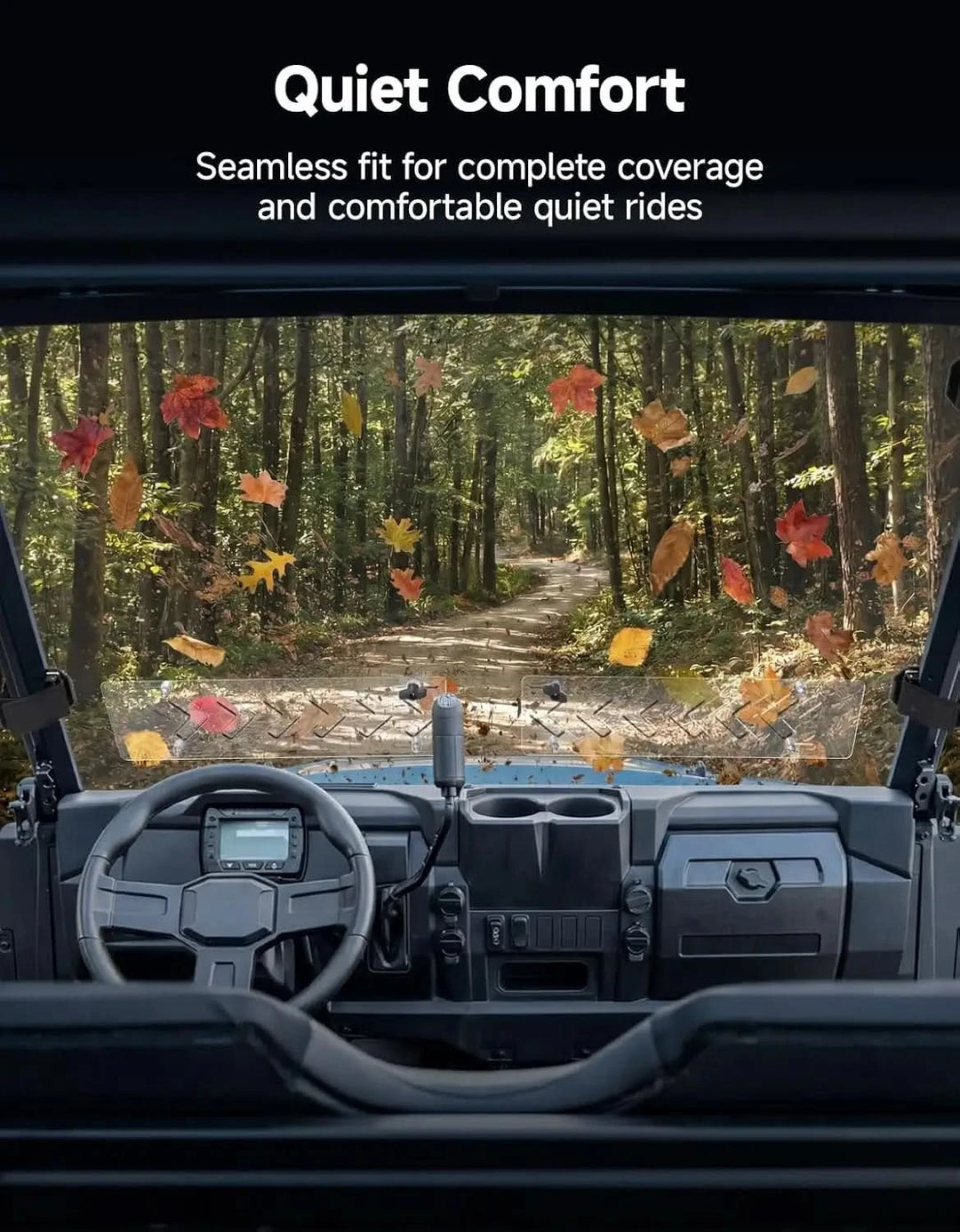 UTV Front Vented Windshield, Scratch-Resistant Anti-UV for Polaris Ranger Midsize SP 570 / Crew 2022-2026