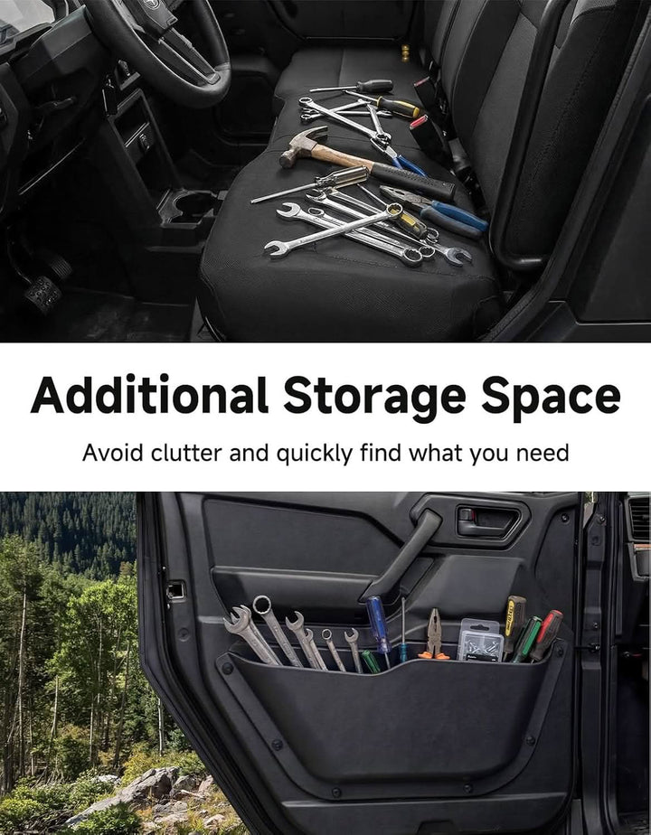 Front & Rear Door Storage Pockets with Cup Holders for Polaris Xpedition XP 5/ADV 5 NorthStar 2024+, 4PCS
