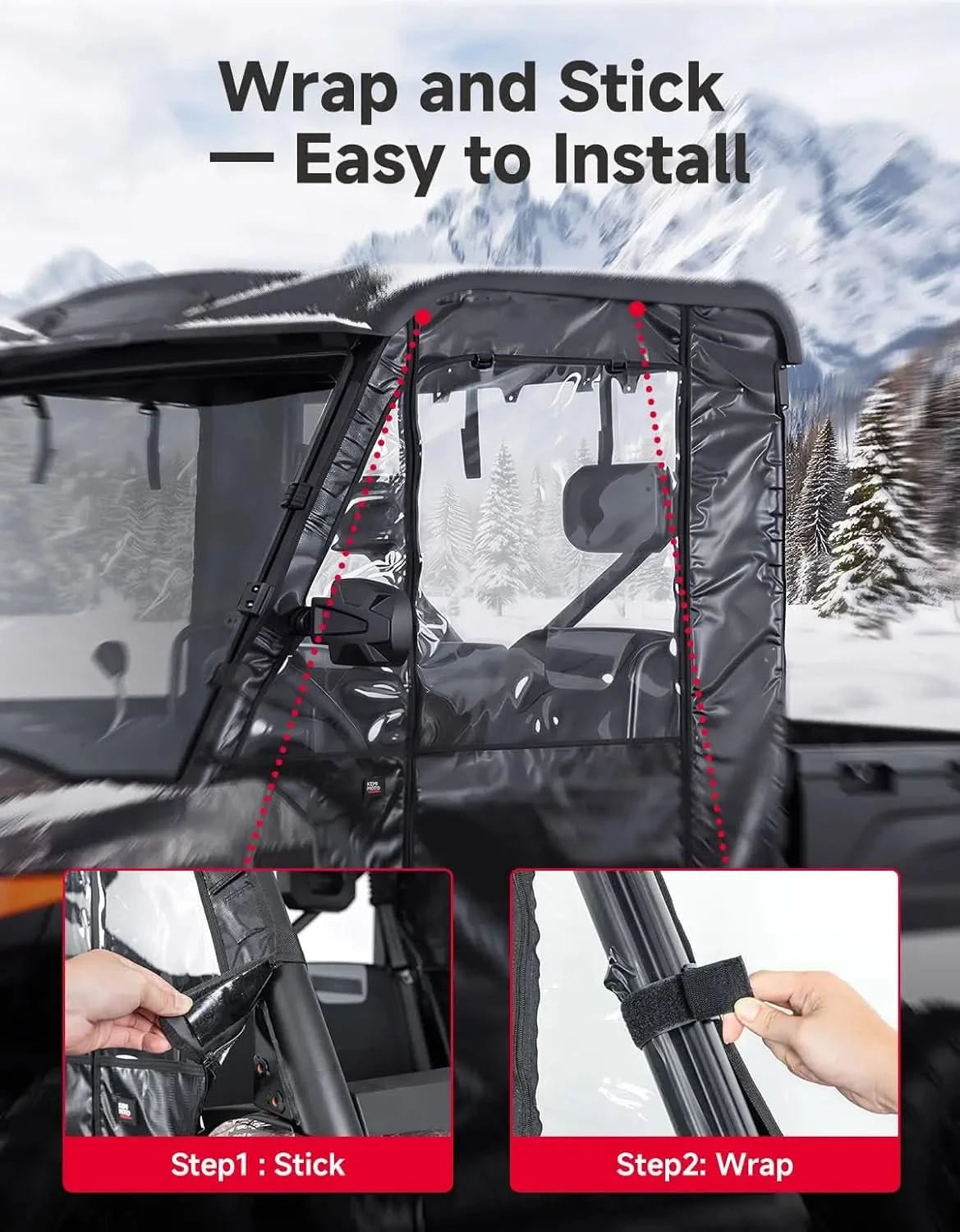 UTV Soft Doors Cab Enclosure For CFMOTO UFORCE 600