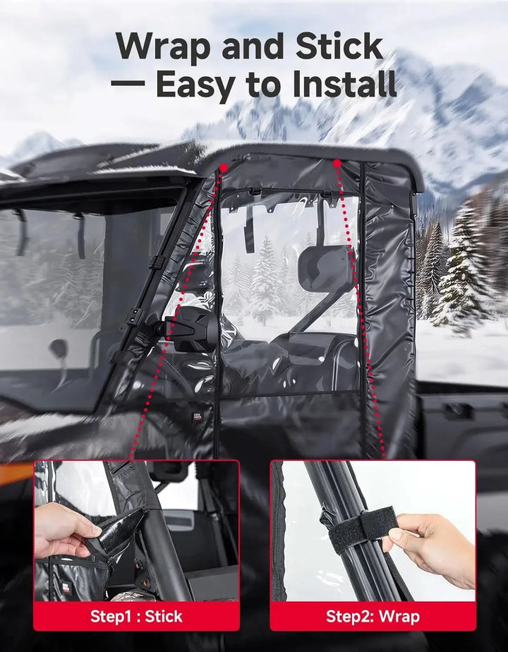 UTV Soft Doors Cab Enclosure For CFMOTO UFORCE 600