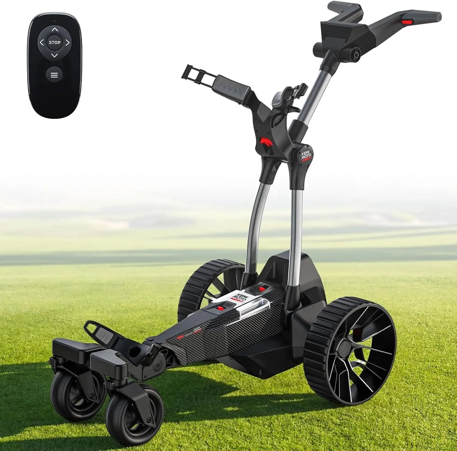 KEMIMOTO ApexR Electric Golf Push Cart with Remote Control, 36 Hole