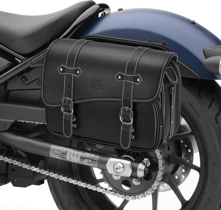 Motorcycle Leather Saddlebag for Rebel 250,300,500 - Kemimoto