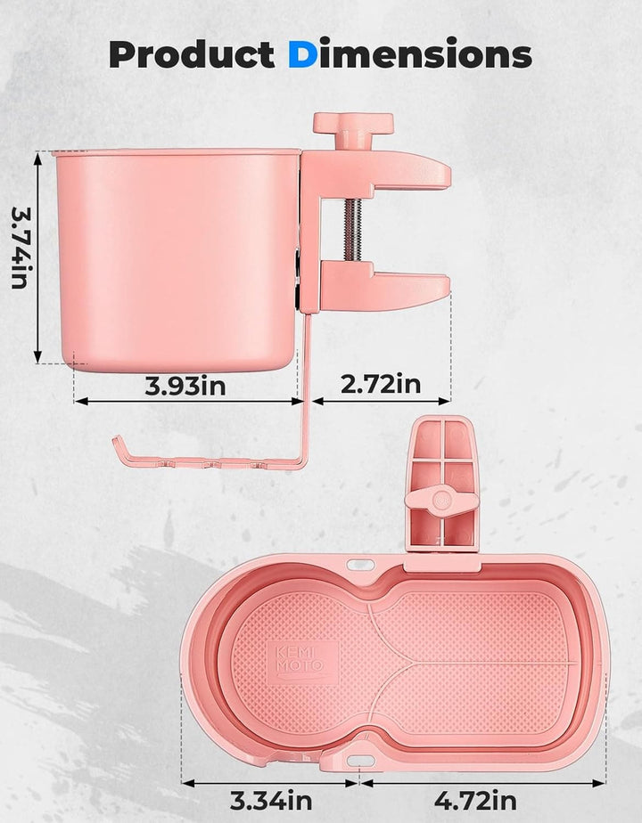 2 in 1 Desk Cup Holder for Most 18-32 oz Bottles - Kemimoto
