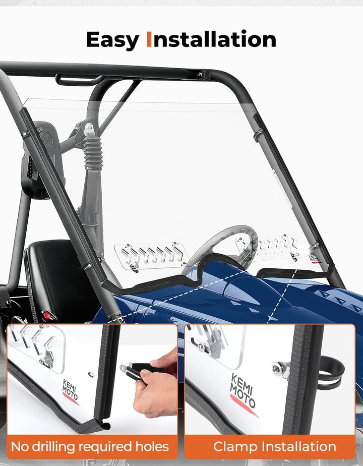 Full Windshield for Rhino 450 /660 /700 2004-2013 - Kemimoto
