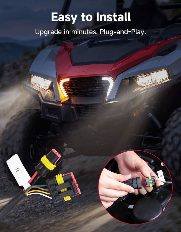 UTV Turn Signal Kit with Horn & License Plate Holder for Polaris General 1000/ XP 1000 2016-2026