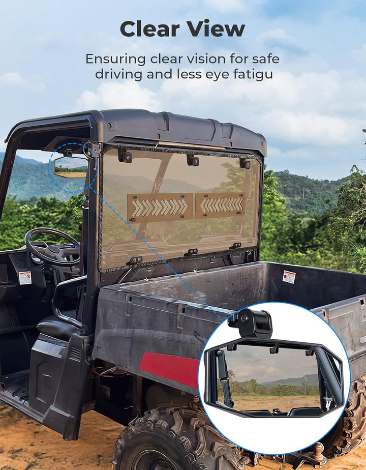 Tinted Rear Window for Polaris Ranger Midsize 500/570/SP 570/Crew/ETX/EV - Kemimoto