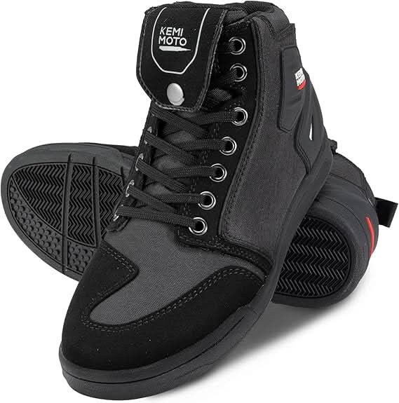 Motorcycle Shoes for Men - Durable Protective Riding Boots - Kemimoto