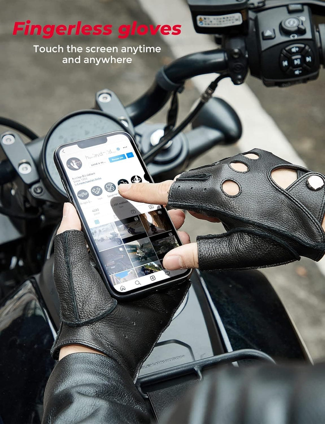 Driving Fingerless Gloves - Kemimoto