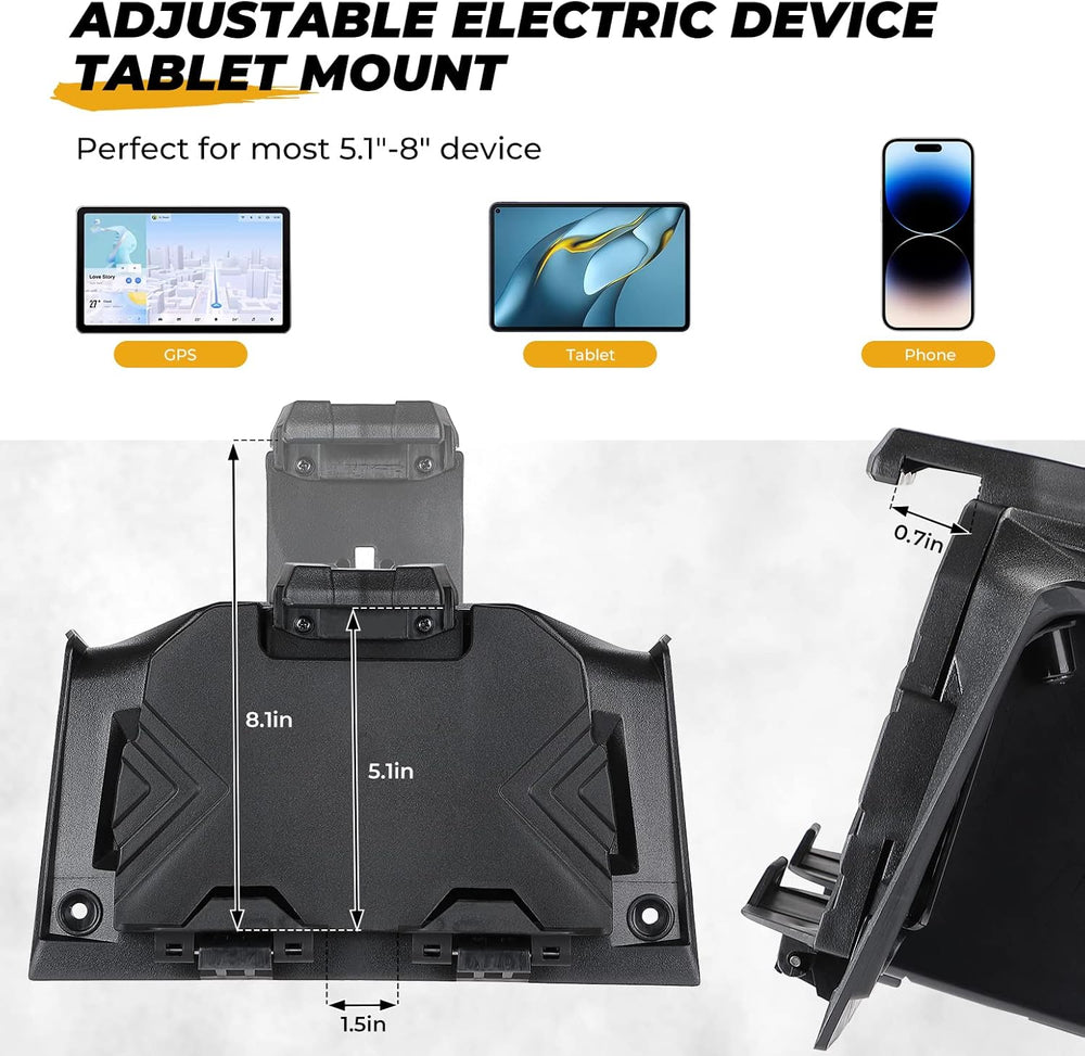 Electric Device GPS Mount Storage Box for 2019-2023 Polaris RZR XP 1000 XP Turbo - Kemimoto
