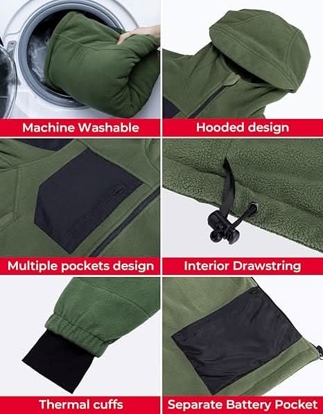Heated Jacket with 12V 20000mAh Battery Pack - Kemimoto