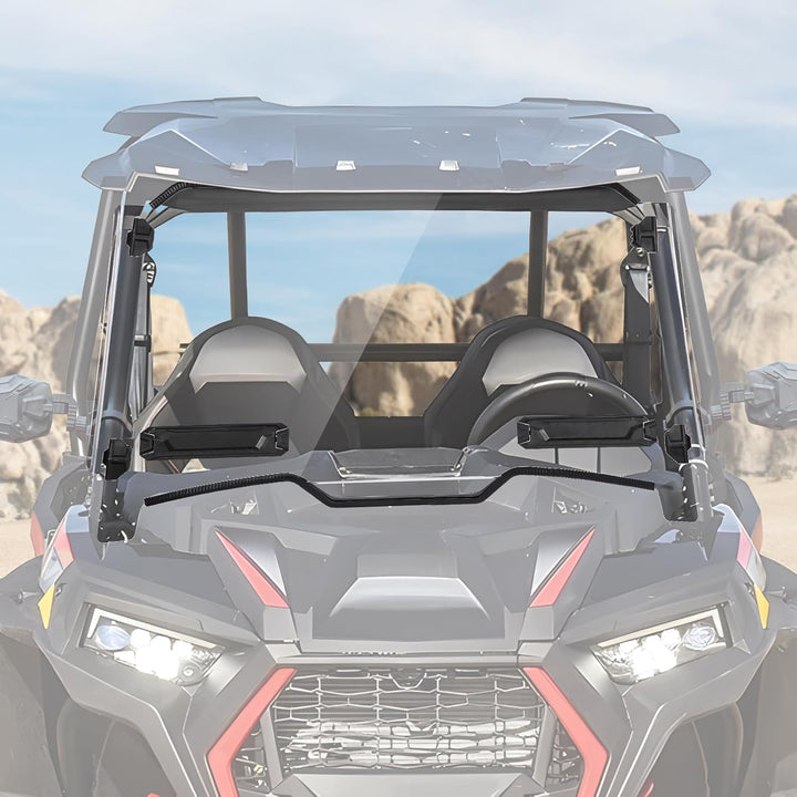 Front Windshield with Adjustable Vents for Polaris RZR XP 1000/4 - Kemimoto