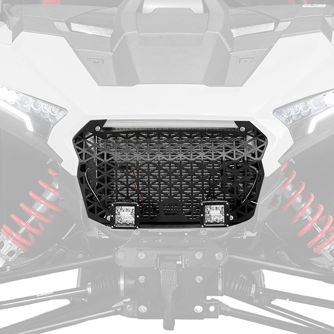 Aluminum Front Grill with Light for Polaris RZR XP 1000 / 4 2024-2025 - Kemimoto